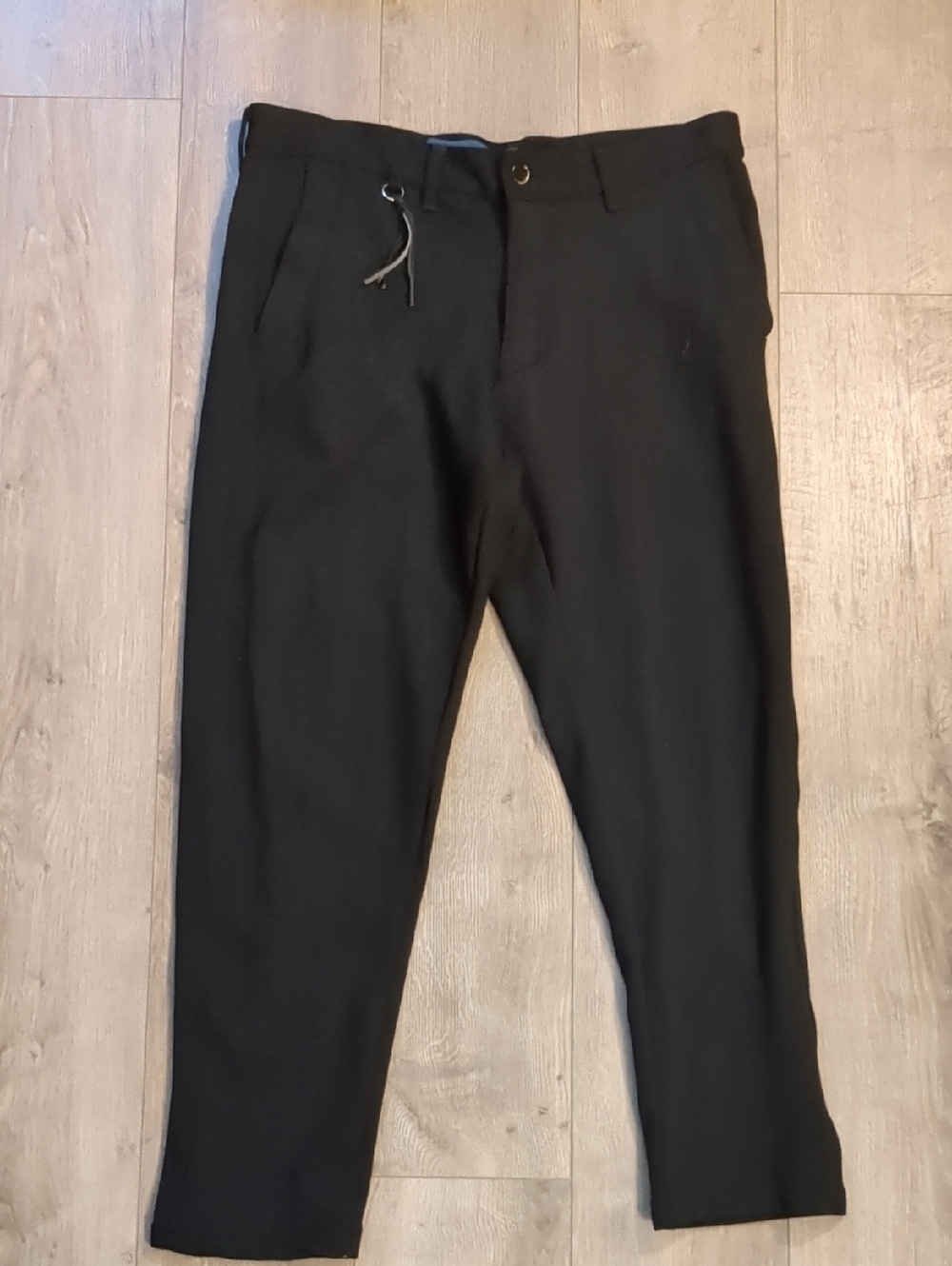 MENS ZARA MAN - BLACK TAILORED STRETCH DRESS PANTS - Size 30